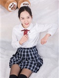 SSA Silk Club super clear photo NO.073 Xuan Xuan JK uniform black silk photo collection(13)